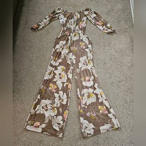 Ava sky long sleeve romper